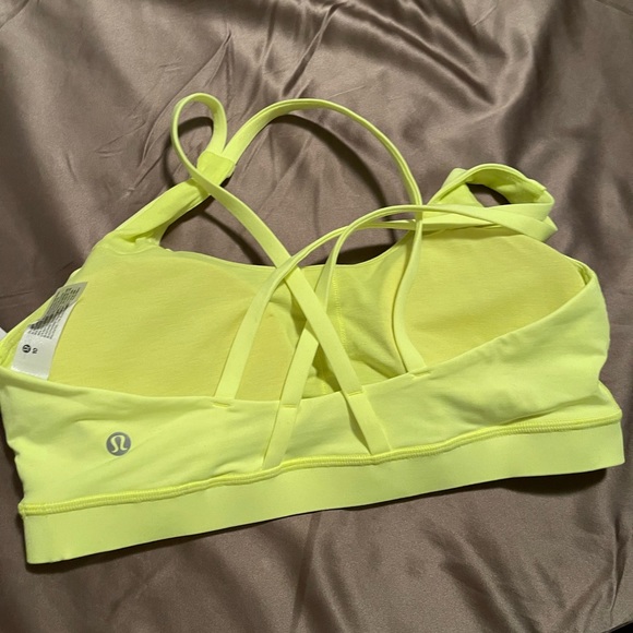 Lululemon energy bra medium support B-D cup highlight yellow sports bra - Picture 7 of 10
